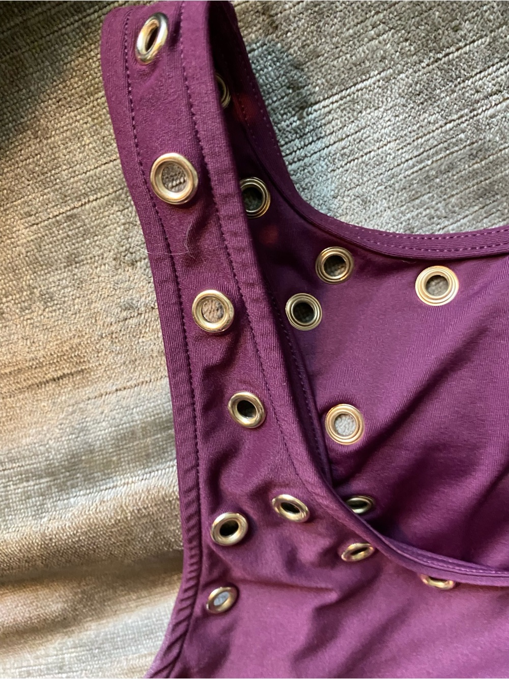MICHAEL Michael Kors Plum Grommet-Accent Midi Dress